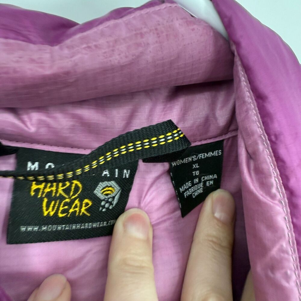 Mountain Hardwear Nitrous Micro Ratio Goose Down Jacket Purple Puffer Ski Sz XL - Picture 6 of 11